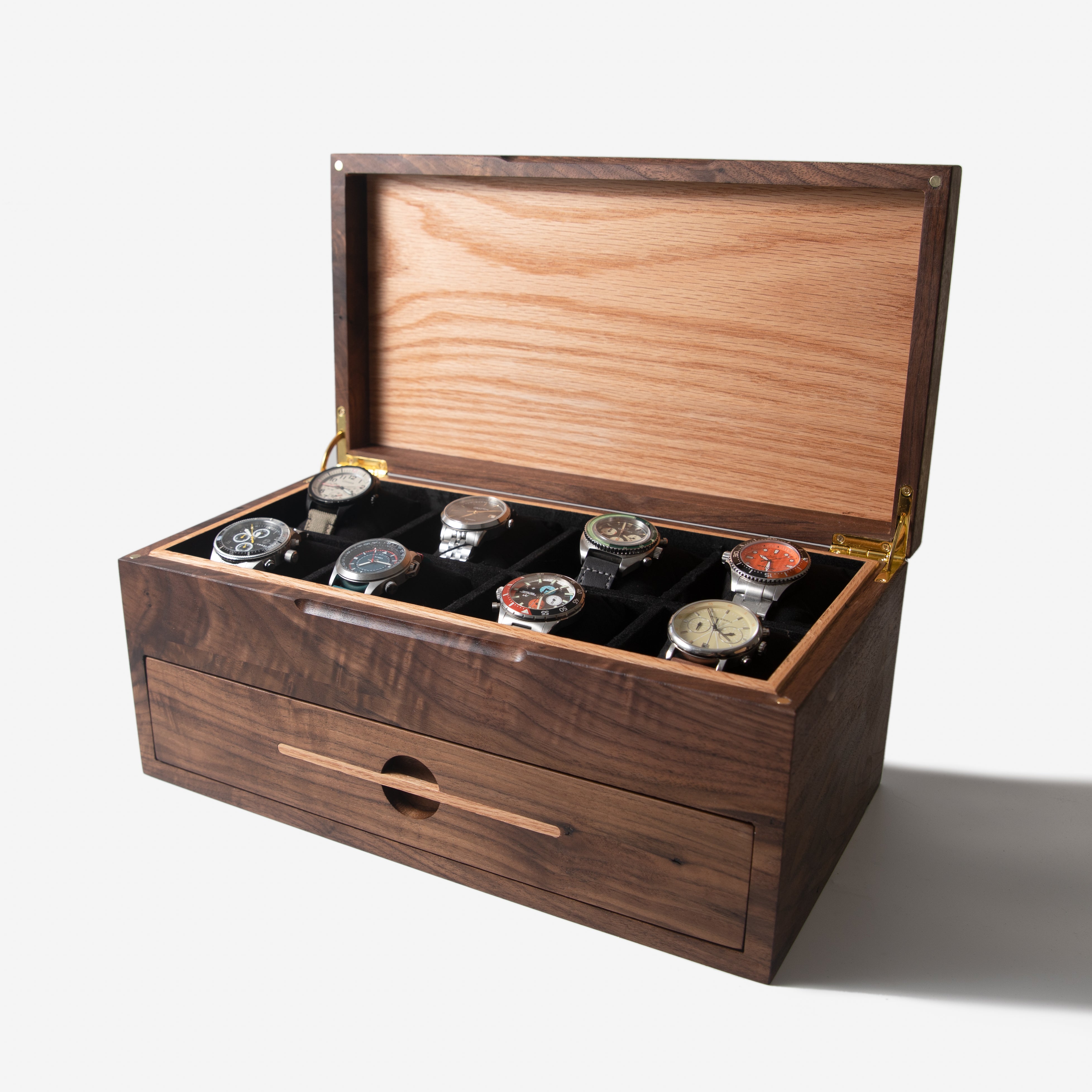 Wooden watch box online with drawer